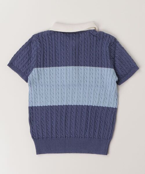 セール】ミニケーブル ショートスリーブ ポロ セーター（ニット
