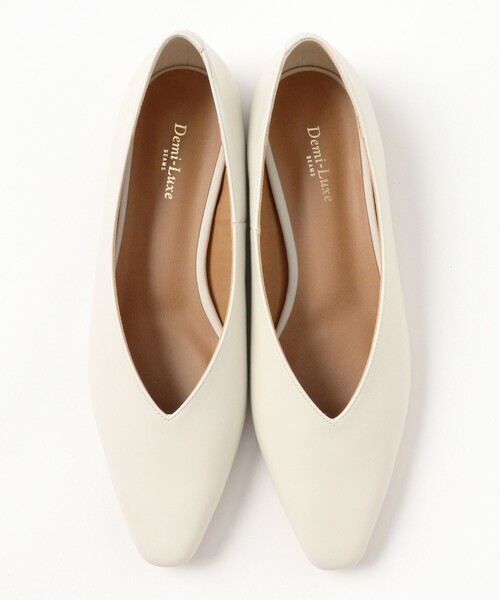 Demi-Luxe BEAMS（デミルクス ビームス）の「Vカット フラット パンプス（パンプス・レディース・ブラック/ホワイト系その他5・38/37/36）」の8枚目の写真