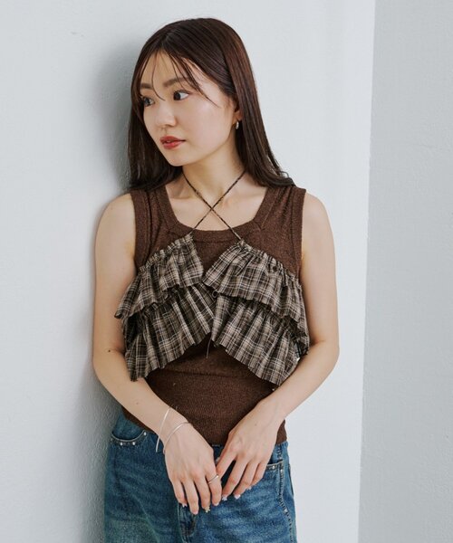 Kastane(カスタネ)の「チェックラップベルト(ベルト・レディース・ブラック/ブラウン・FREE)」の2枚目の写真