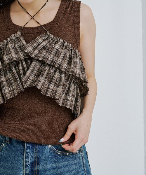 Kastane(カスタネ)の「チェックラップベルト(ベルト・レディース・ブラック/ブラウン・FREE)」の3枚目の写真