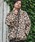 CAMBIOiJrIj́umj10837- Leopard Short Fur High Neck Blouson nClbNu]iu]jvbx[W