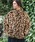 CAMBIOiJrIj́umj10837- Leopard Short Fur High Neck Blouson nClbNu]iu]jvbuE