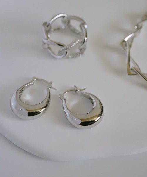 Ops.（オプス）の「ピアス 金属アレルギー対応 シルバー925 ゴールド フープピアス【Ladew-miel ラデューミエル】（ピアス（両耳用）・レディース・シルバー/ゴールド系その他・ONE SIZE）」の6枚目の写真
