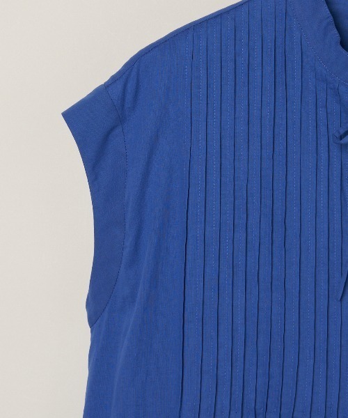 three dots（スリードッツ）の「コットンローン タックドレス（ワンピース・レディース・ブラック/チャコールグレー/ロイヤルブルー・SMALL）」の7枚目の写真