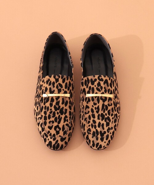 NOLLEY’S（ノーリーズ）の「レオパードスエードスリッパローファー（ローファー・レディース・レオパード・24/23.5/23/24.5）」の2枚目の写真