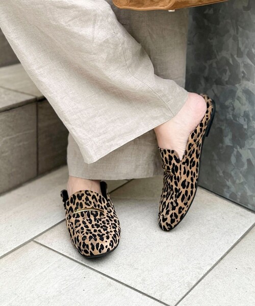 NOLLEY’S（ノーリーズ）の「レオパードスエードスリッパローファー（ローファー・レディース・レオパード・24/23.5/23/24.5）」の4枚目の写真