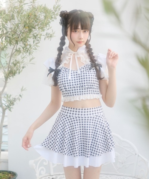 デコルテレースティアードスカート水着 デコルテレースティアードスカート水着 – レディースファッション通販