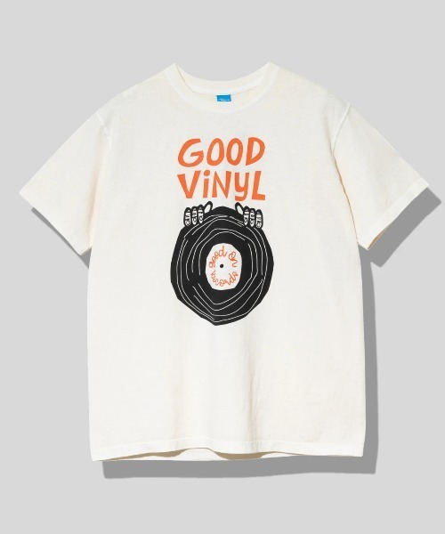 Good On（グッドオン）の「Good On/グッドオン　GOOD VINYL S/S TEE（Tシャツ/カットソー・メンズ・ライトブルー/ナチュラル・LARGE/X-LARGE/MEDIUM）」の2枚目の写真