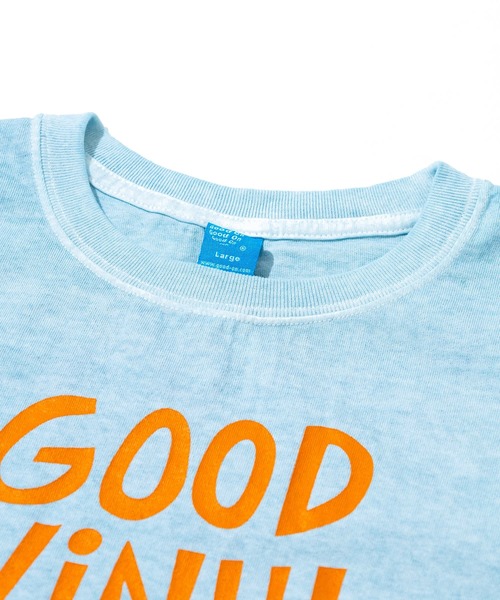 Good On（グッドオン）の「Good On/グッドオン　GOOD VINYL S/S TEE（Tシャツ/カットソー・メンズ・ライトブルー/ナチュラル・LARGE/X-LARGE/MEDIUM）」の3枚目の写真