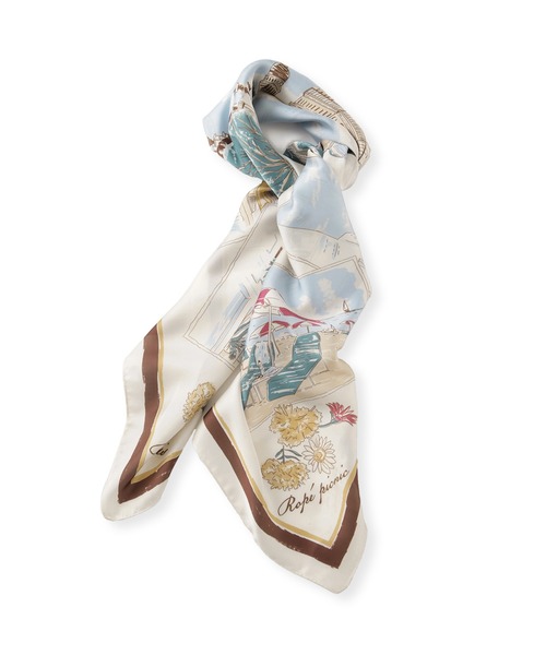 ROPE' PICNIC（ロペピクニック）の「Souvenirs de voyage スカーフ（バンダナ/スカーフ・レディース・ダークグリーン/ブラウン・FREE）」の6枚目の写真