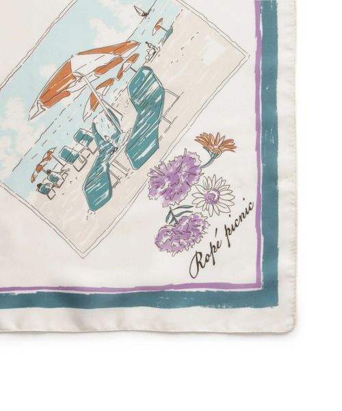 ROPE' PICNIC（ロペピクニック）の「Souvenirs de voyage スカーフ（バンダナ/スカーフ・レディース・ダークグリーン/ブラウン・FREE）」の5枚目の写真