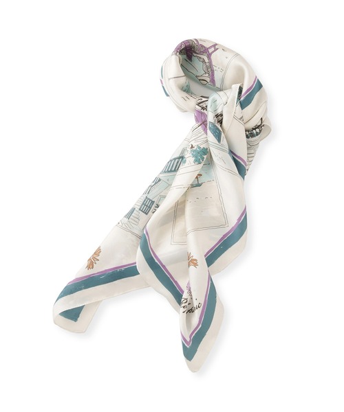 ROPE' PICNIC（ロペピクニック）の「Souvenirs de voyage スカーフ（バンダナ/スカーフ・レディース・ダークグリーン/ブラウン・FREE）」の4枚目の写真