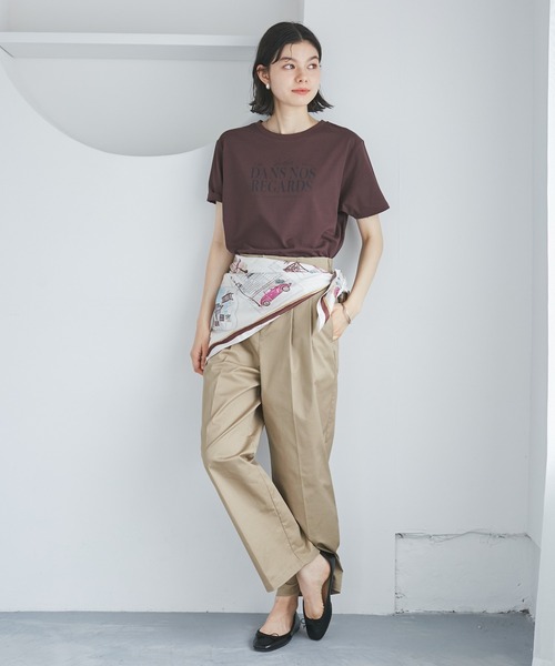 ROPE' PICNIC（ロペピクニック）の「Souvenirs de voyage スカーフ（バンダナ/スカーフ・レディース・ダークグリーン/ブラウン・FREE）」の8枚目の写真