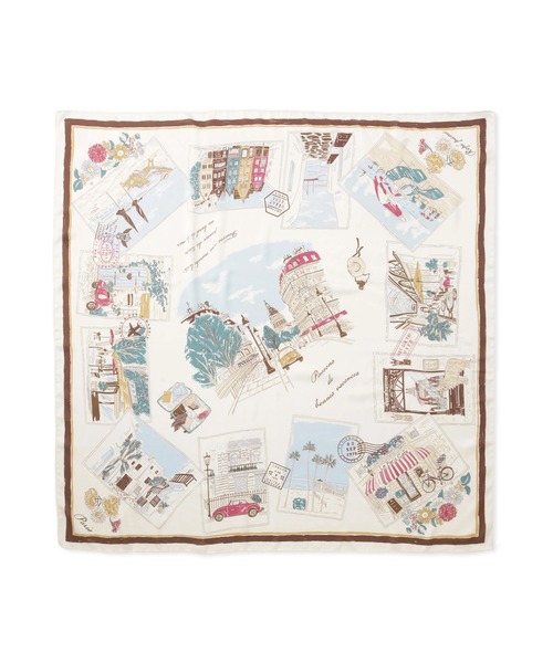 ROPE' PICNIC（ロペピクニック）の「Souvenirs de voyage スカーフ（バンダナ/スカーフ・レディース・ダークグリーン/ブラウン・FREE）」の11枚目の写真