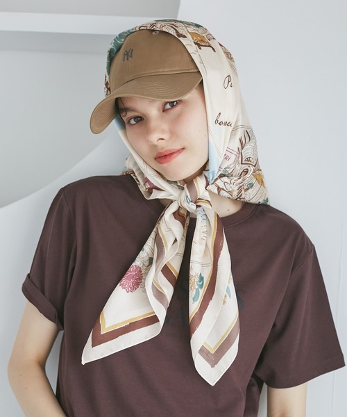 ROPE' PICNIC（ロペピクニック）の「Souvenirs de voyage スカーフ（バンダナ/スカーフ・レディース・ダークグリーン/ブラウン・FREE）」の17枚目の写真