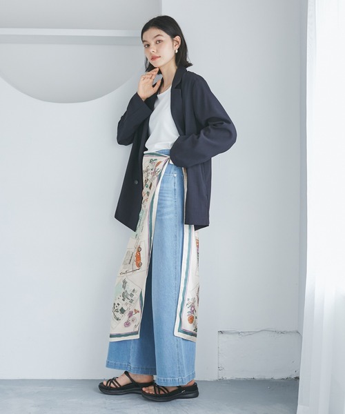 ROPE' PICNIC（ロペピクニック）の「Souvenirs de voyage スカーフ（バンダナ/スカーフ・レディース・ダークグリーン/ブラウン・FREE）」の19枚目の写真