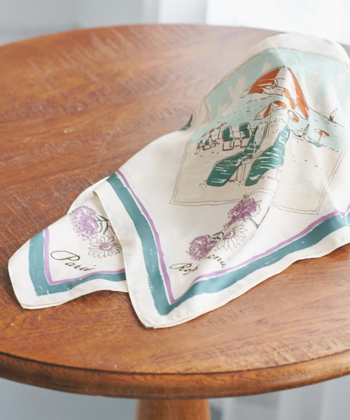 ROPE' PICNIC（ロペピクニック）の「Souvenirs de voyage スカーフ（バンダナ/スカーフ・レディース・ダークグリーン/ブラウン・FREE）」の15枚目の写真