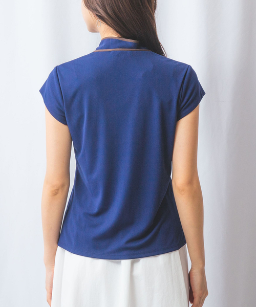 NARACAMICIE】強撚スムースボウタイカットソー（Tシャツ/カットソー