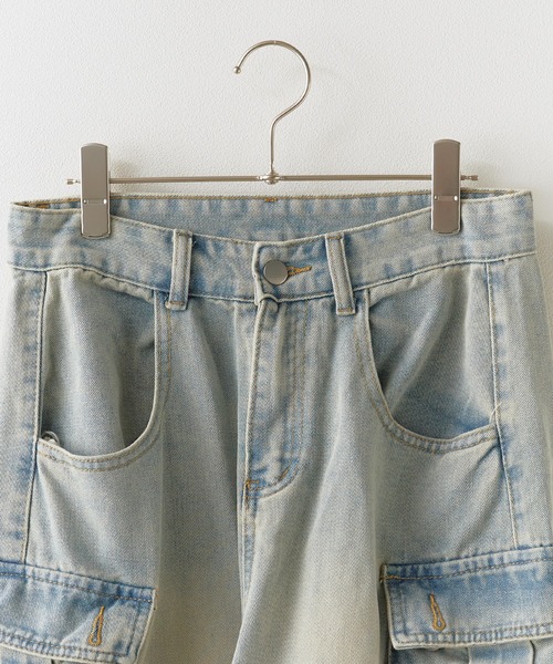 Chick(チック)の「Cargo pocket half denim pants / カーゴポケットハーフデニムパンツ(デニムパンツ・レディース・ブルー・FREE)」の9枚目の写真