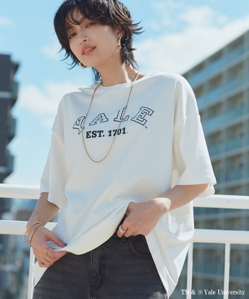 RASW(ラス)の「別注YALEロゴオーバーTシャツ(Tシャツ/カットソー・レディース・オフホワイト・L/M)」の10枚目の写真