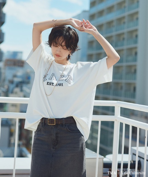 RASW(ラス)の「別注YALEロゴオーバーTシャツ(Tシャツ/カットソー・レディース・オフホワイト・L/M)」の12枚目の写真