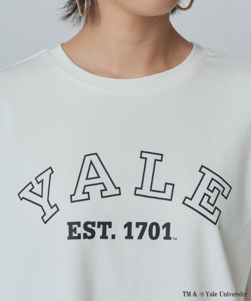 RASW(ラス)の「別注YALEロゴオーバーTシャツ(Tシャツ/カットソー・レディース・オフホワイト・L/M)」の2枚目の写真
