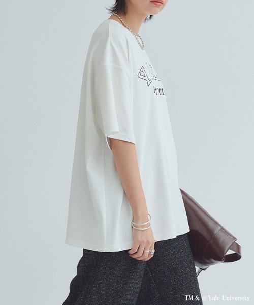 RASW(ラス)の「別注YALEロゴオーバーTシャツ(Tシャツ/カットソー・レディース・オフホワイト・L/M)」の4枚目の写真