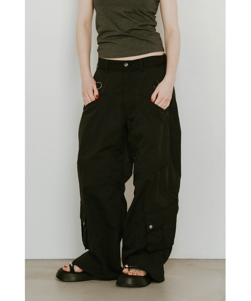 ❤カル【クヌースマーフ】✨美品　バックレース　ハイウエスト　パンツ　黒　F high waist lace up slacks pants/2color | KNUTH MARF