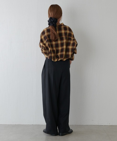 Lui's（ルイス）の「チェックドロスドシャツ（シャツ/ブラウス・レディース・ブラウン/ブラック・FREE）」の8枚目の写真
