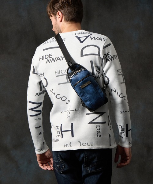 HIDEAWAYS NICOLE（ハイダウェイニコル）の「ミニボディバッグ（ボディバッグ/ウエストポーチ・メンズ・ブラック/ベージュ/ネイビー・FREE）」の3枚目の写真