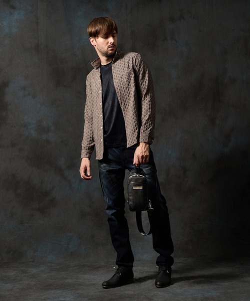 HIDEAWAYS NICOLE（ハイダウェイニコル）の「ミニボディバッグ（ボディバッグ/ウエストポーチ・メンズ・ブラック/ベージュ/ネイビー・FREE）」の9枚目の写真