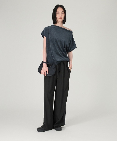 tシャツ 「洗濯可」ベロアニュアンスカットソー レディース ベロアカットトップス（カットソー/Tシャツ）｜ánuans（ア