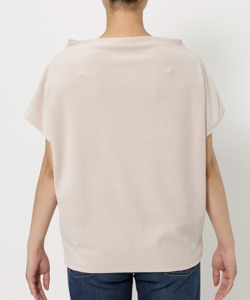 BABYLONE(バビロン)の「【洗濯可】ベロアニュアンスカットソー(Tシャツ/カットソー・レディース・ダークブラウン/ライトベージュ/ダークブルー・フリー)」の6枚目の写真