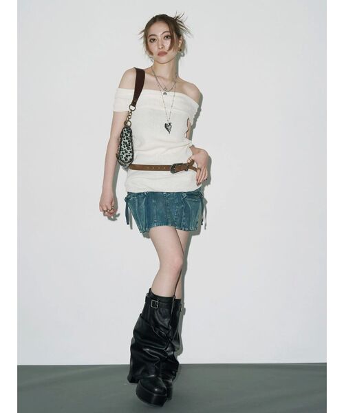 EVRIS（エヴリス）の「メタルバックルスウェードルベルト（ベルト・レディース・ブラウン・FREE）」の6枚目の写真