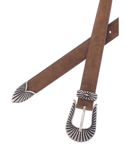 EVRIS（エヴリス）の「メタルバックルスウェードルベルト（ベルト・レディース・ブラウン・FREE）」の8枚目の写真