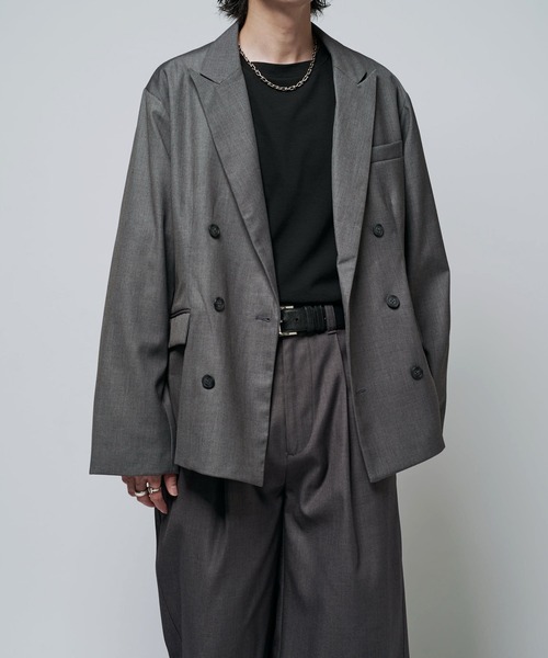 Neucon/ニューコン】ボックスワイドショートダブルジャケット