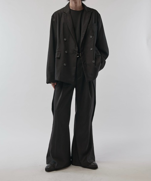 Lui's(ルイス)の「【Neucon/ニューコン】ボックスワイドショートダブルジャケット(テーラードジャケット・メンズ・グレー/ブラック・2/1)」の19枚目の写真