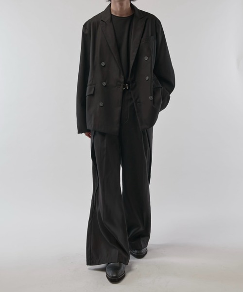 Lui's(ルイス)の「【Neucon/ニューコン】ボックスワイドショートダブルジャケット(テーラードジャケット・メンズ・グレー/ブラック・2/1)」の20枚目の写真