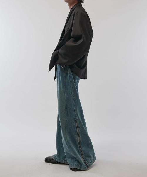 Lui's(ルイス)の「【Neucon/ニューコン】ボックスワイドショートダブルジャケット(テーラードジャケット・メンズ・グレー/ブラック・2/1)」の22枚目の写真