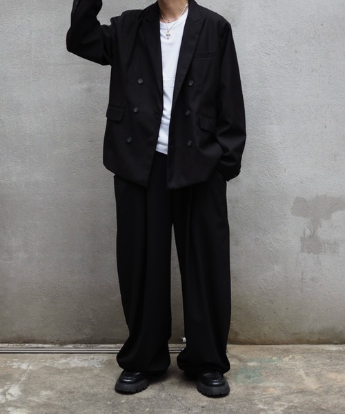 Neucon/ニューコン】ボックスワイドショートダブルジャケット