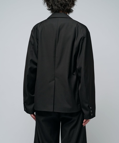 Lui's(ルイス)の「【Neucon/ニューコン】ボックスワイドショートダブルジャケット(テーラードジャケット・メンズ・グレー/ブラック・2/1)」の14枚目の写真