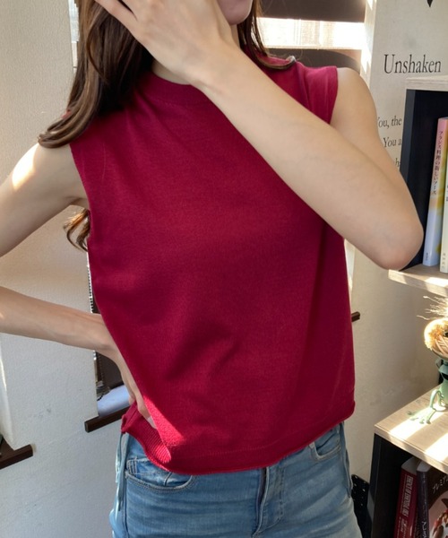 Rene ノースリーブニットトップス KOBE LETTUCE ノースリーブ ニット トップス レディース