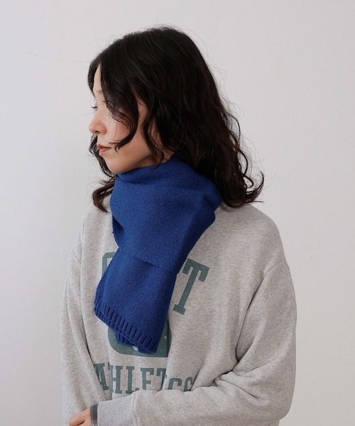 セール】ニットマフラー 無地（マフラー）｜emesuelee（エメスーリー