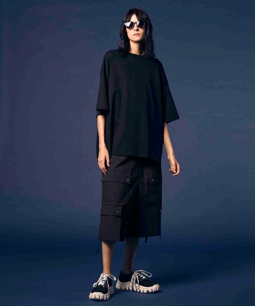 MAISON SPECIAL(メゾンスペシャル)の「《UNISEX》Extremely Cool Smooth Prime-Over Crew Neck T-Shirt/超冷感スムースプライムオーバークルーネックTシャツ【MAISON SPECIAL/メゾンスペシャル】(Tシャツ/カットソー・メンズ・ホワイト/ブラック・0/1/2)」の6枚目の写真