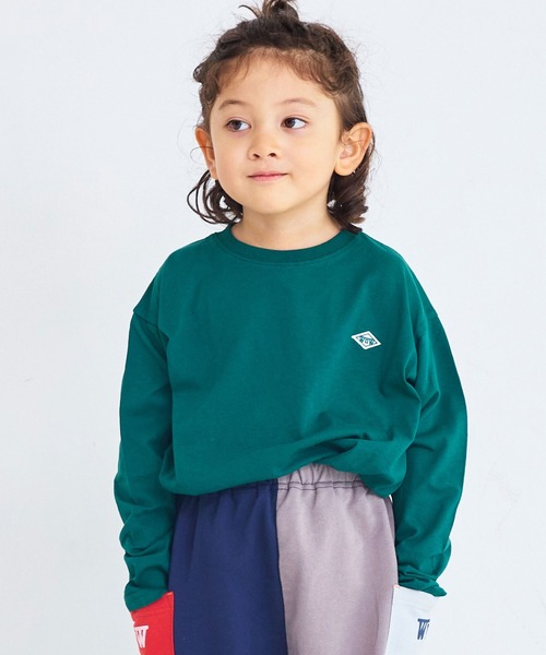 LSP WOW(エルエスピーワオ)の「【LSP WOW!】マイニチワッペンムジロンTee(Tシャツ/カットソー・キッズ・イエロー/ネイビー/チャコール/パープル/オレンジ/グリーン/ピンク/レッド/ブラウン/ホワイト系その他/杢グレー/ブルー/オフホワイト/ブラック/ライトブルー・110/100/90/80/140/130/120)」の8枚目の写真