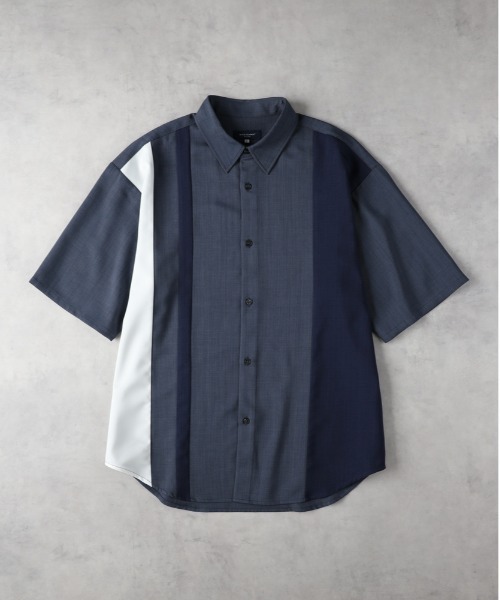 BACK NUMBER(バックナンバー)の「【BACK NUMBER】「吸水速乾」ドライポリ縦切替半袖シャツ(シャツ/ブラウス・メンズ・グレー/ホワイト・L/XL/M)」の8枚目の写真