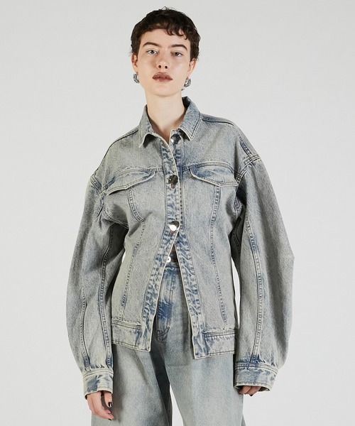 スカーフシェイプデニムジャケット / Scarf-Shaped Denim Jacket
