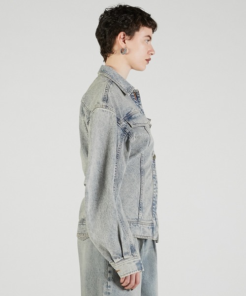 スカーフシェイプデニムジャケット / Scarf-Shaped Denim Jacket