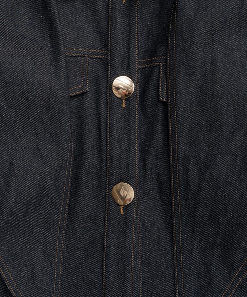 PRANK PROJECT(プランクプロジェクト)の「スカーフシェイプデニムジャケット / Scarf-Shaped Denim Jacket(デニムジャケット・レディース・ブルー/ネイビー・FREE)」の5枚目の写真