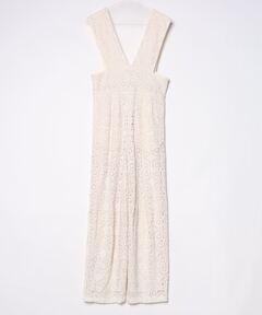 セール】ヘリンボーンリネンベアワイドオールインワン（つなぎ